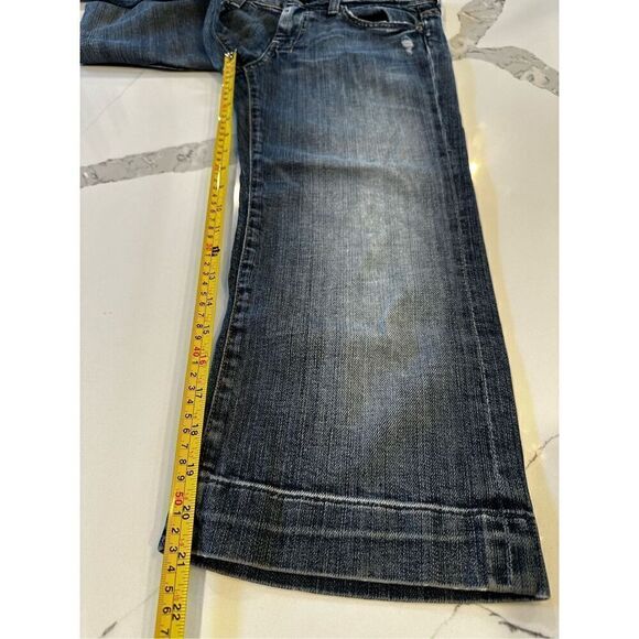 7 For All Mankind Dojo Crop Low Rise Jeans Woman’s Sz 28 - Picture 5 of 10